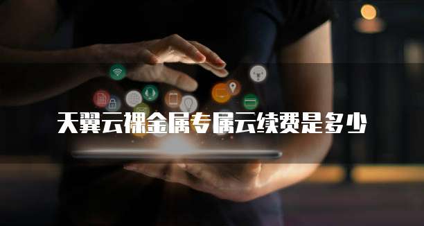 天翼云裸金属专属云续费是多少
