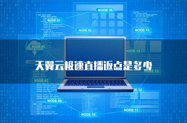 天翼云极速直播返点是多少