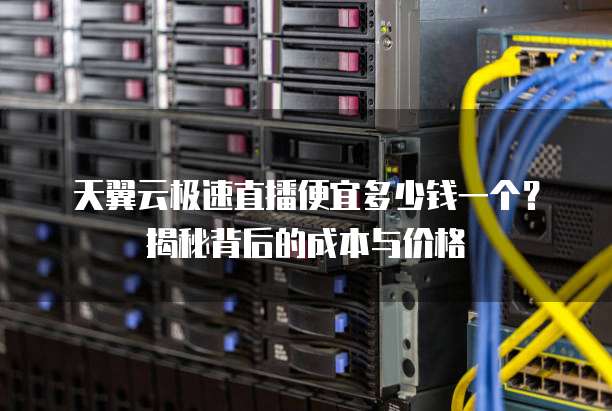 天翼云极速直播便宜多少钱一个?揭秘背后的成本与价格