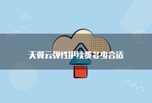 天翼云弹性IP续费多少合适