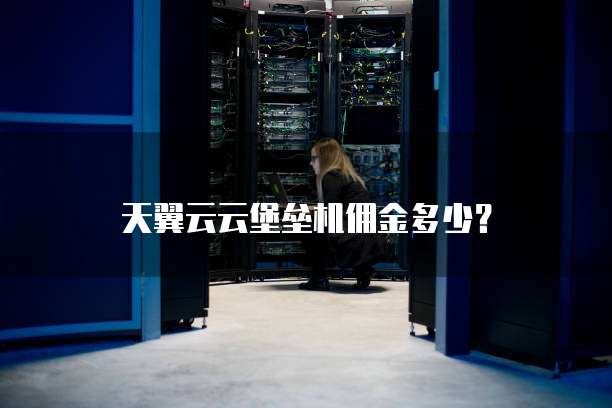 天翼云云堡垒机佣金多少?