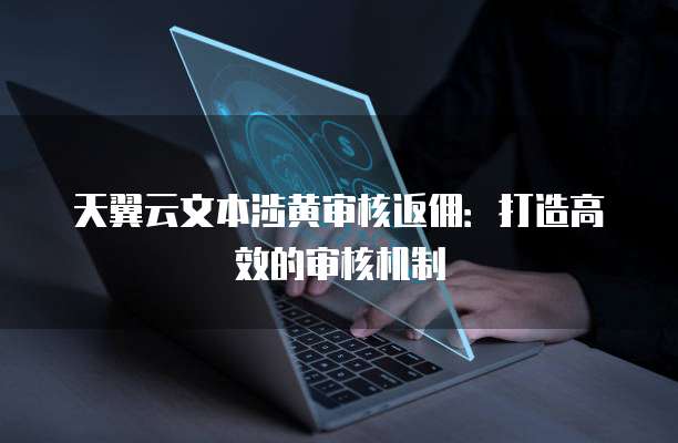 天翼云文本涉黄审核返佣：打造高效的审核机制