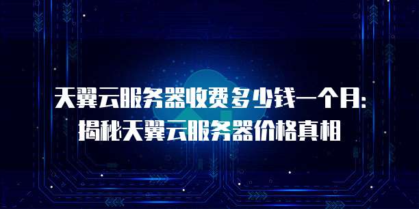 天翼云服务器收费多少钱一个月:揭秘天翼云服务器价格真相