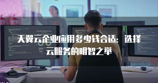 天翼云企业应用多少钱合适:选择云服务的明智之举