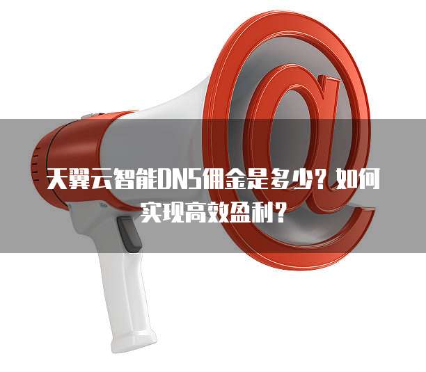 天翼云智能DNS佣金是多少?如何实现高效盈利?