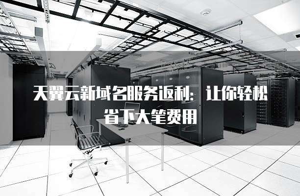 天翼云新域名服务返利:让你轻松省下大笔费用
