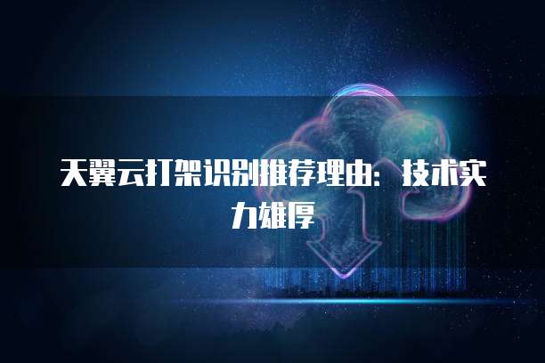 天翼云打架识别推荐理由:技术实力雄厚