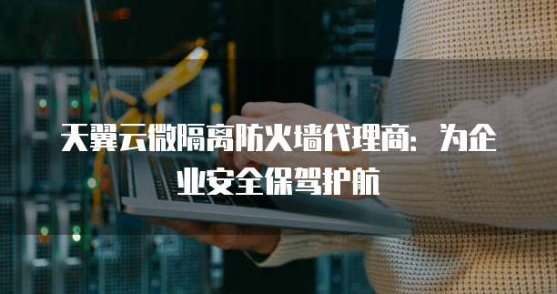 天翼云微隔离防火墙代理商:为企业安全保驾护航