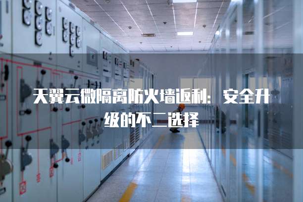 天翼云微隔离防火墙返利:安全升级的不二选择