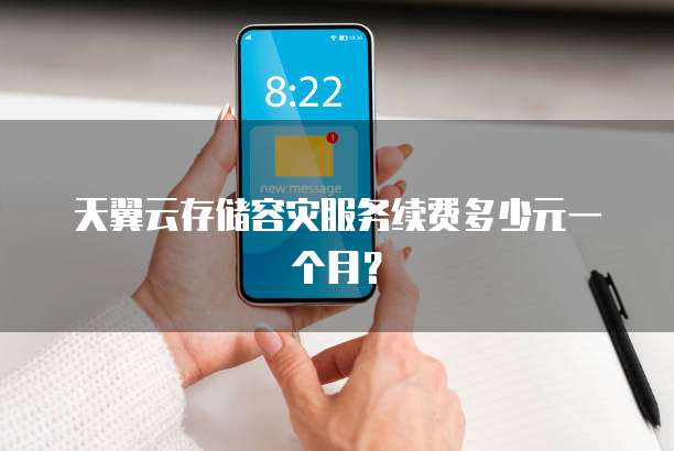 天翼云存储容灾服务续费多少元一个月?