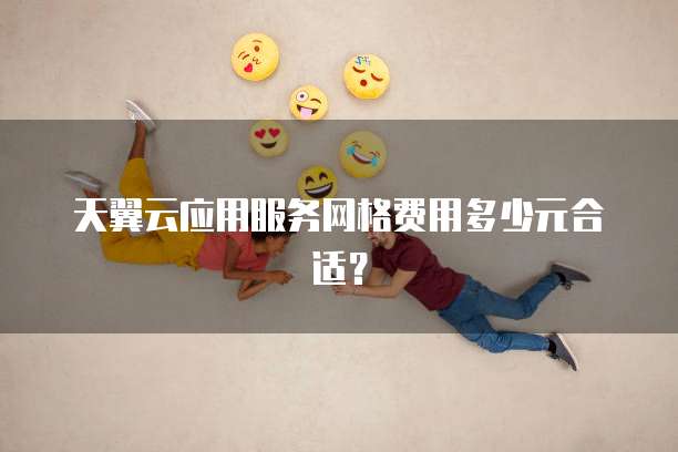 天翼云应用服务网格费用多少元合适?