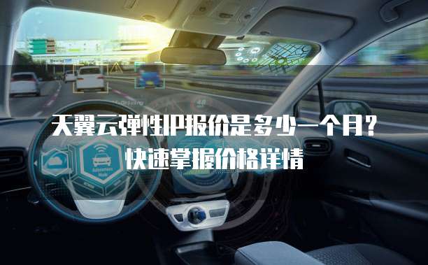 天翼云弹性IP报价是多少一个月?快速掌握价格详情