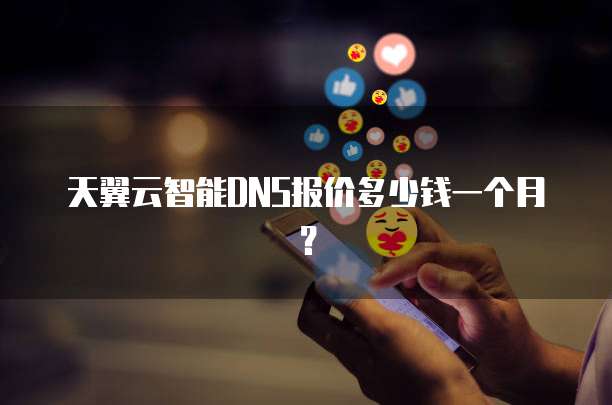 天翼云智能DNS报价多少钱一个月?