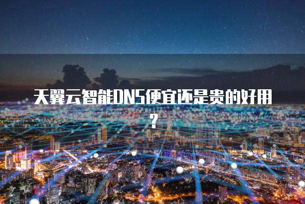 天翼云智能DNS便宜还是贵的好用?