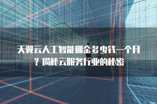 天翼云人工智能佣金多少钱一个月?揭秘云服务行业的秘密