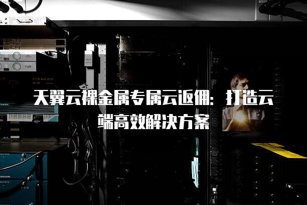 天翼云裸金属专属云返佣:打造云端高效解决方案