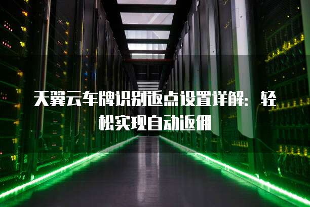 天翼云车牌识别返点设置详解：轻松实现自动返佣