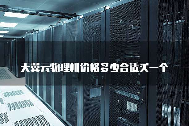 天翼云物理机价格多少合适买一个