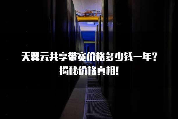 天翼云共享带宽价格多少钱一年?揭秘价格真相!