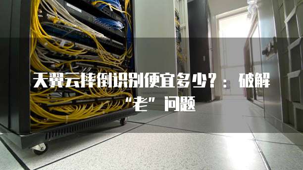 天翼云摔倒识别便宜多少?:破解“老”问题