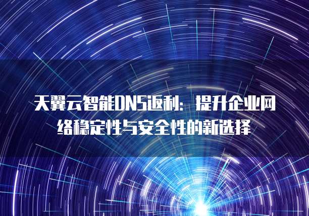 天翼云智能DNS返利：提升企业网络稳定性与安全性的新选择