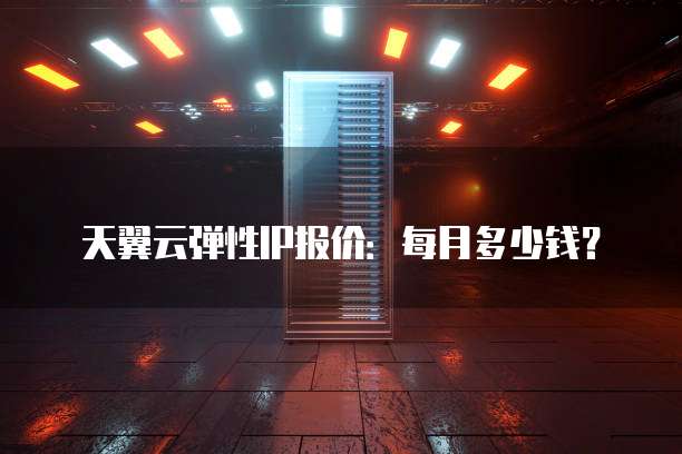 天翼云弹性IP报价:每月多少钱?