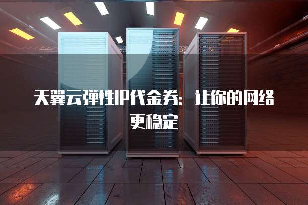 天翼云弹性IP代金券:让你的网络更稳定