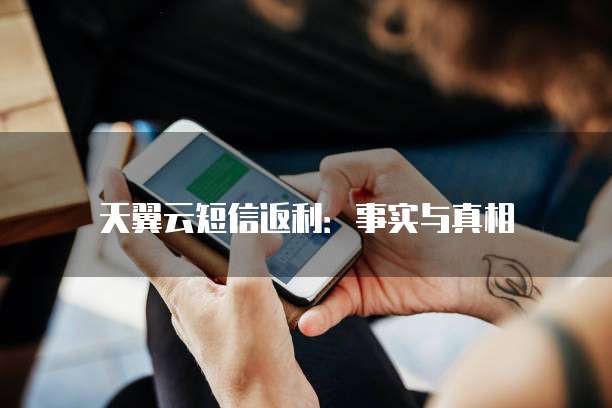 天翼云短信返利:事实与真相