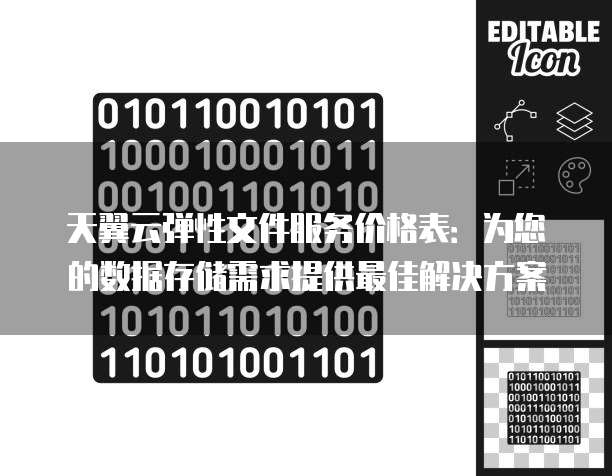 天翼云弹性文件服务价格表：为您的数据存储需求提供最佳解决方案