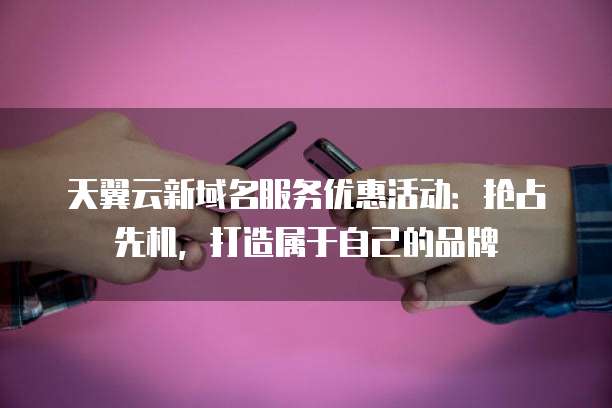 天翼云新域名服务优惠活动:抢占先机,打造属于自己的品牌