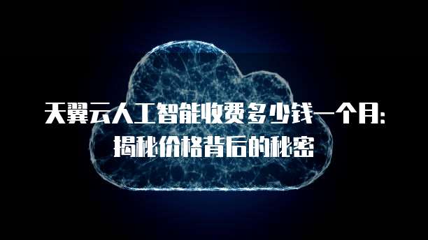 天翼云人工智能收费多少钱一个月:揭秘价格背后的秘密
