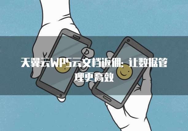 天翼云WPS云文档返佣: 让数据管理更高效