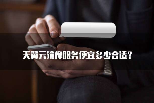 天翼云镜像服务便宜多少合适?