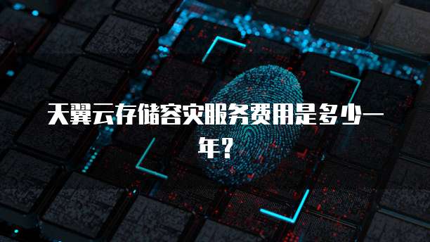 天翼云存储容灾服务费用是多少一年？