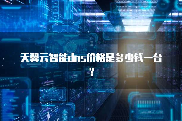 天翼云智能dns价格是多少钱一台?