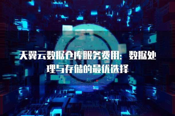 天翼云数据仓库服务费用:数据处理与存储的最优选择