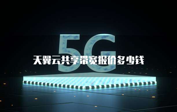 天翼云共享带宽报价多少钱