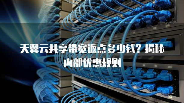 天翼云共享带宽返点多少钱?揭秘内部优惠规则