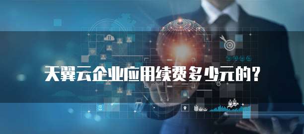 天翼云企业应用续费多少元的？