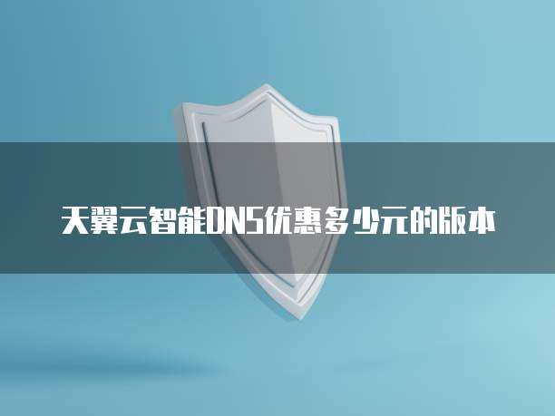 天翼云智能DNS优惠多少元的版本