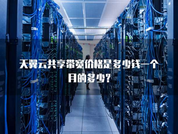 天翼云共享带宽价格是多少钱一个月的多少?