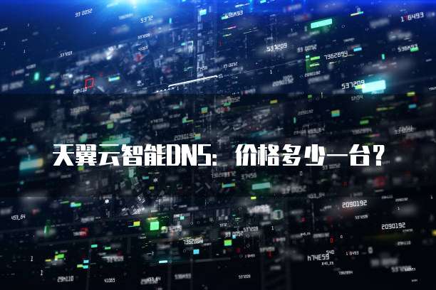 天翼云智能DNS:价格多少一台?