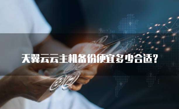 天翼云云主机备份便宜多少合适?