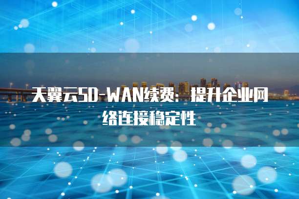 天翼云SD-WAN续费:提升企业网络连接稳定性