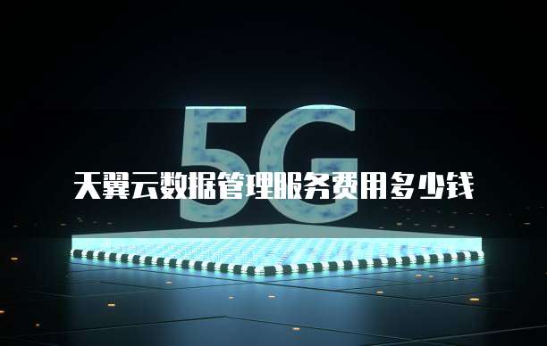 天翼云数据管理服务费用多少钱