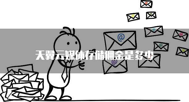 天翼云媒体存储佣金是多少