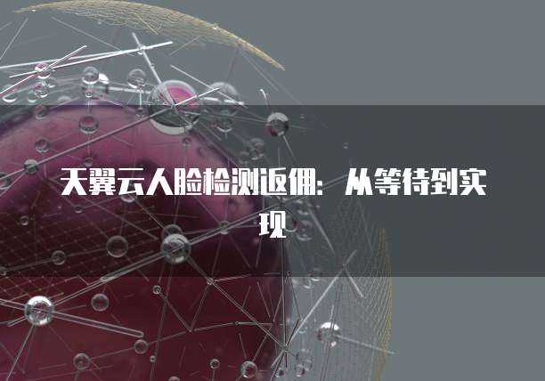 天翼云人脸检测返佣:从等待到实现