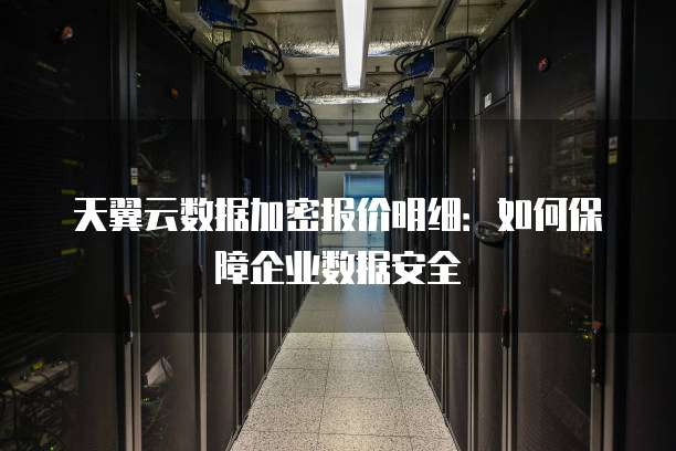 天翼云数据加密报价明细:如何保障企业数据安全