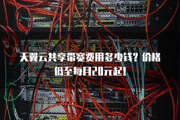 天翼云共享带宽费用多少钱？价格低至每月20元起！