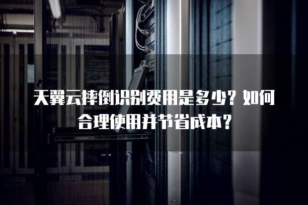 天翼云摔倒识别费用是多少?如何合理使用并节省成本?